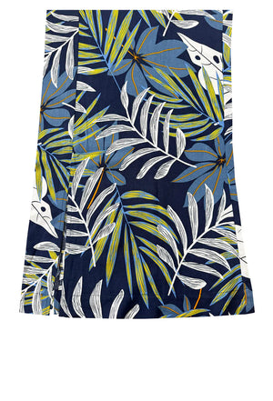 Ethyl Palm Print Crop Palazzo Pant with Pockets
