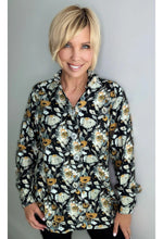 Ethyl Floral Tunic Blouse with Wired Collar