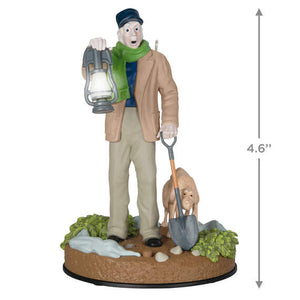 Disney The Haunted Mansion Collection The Caretaker and His Dog Ornament With Light and Sound 2024 Hallmark Keepsake Ornament