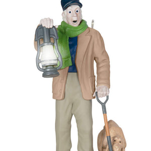 Disney The Haunted Mansion Collection The Caretaker and His Dog Ornament With Light and Sound 2024 Hallmark Keepsake Ornament