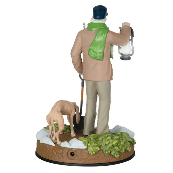 Disney The Haunted Mansion Collection The Caretaker and His Dog Ornament With Light and Sound 2024 Hallmark Keepsake Ornament