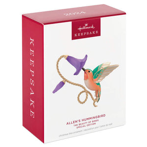 The Beauty of Birds Allen's Hummingbird Special Edition Metal Ornament 2024 Hallmark Keepsake Ornament