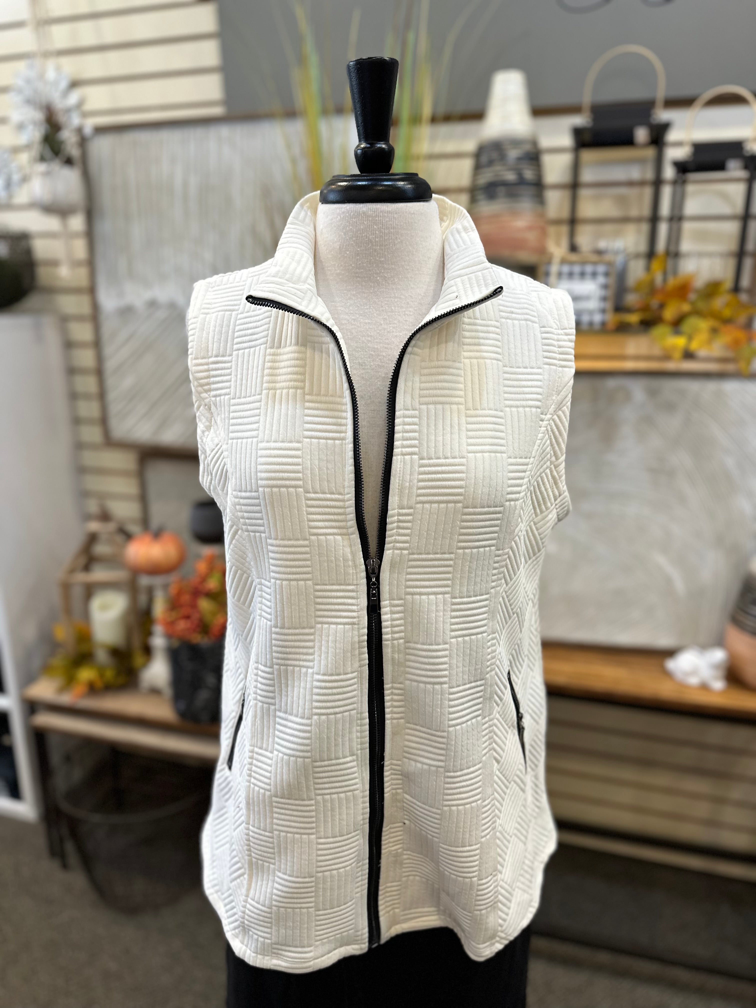 Quilted Zip Vest by Creation