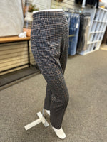 Plaid Print Pull-On Dress Pant with Functioning Front Pockets by Creation