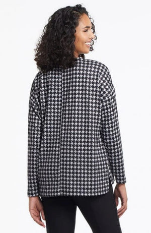 Tribal Fashions Houndstooth Crew Neck Long Sleeve