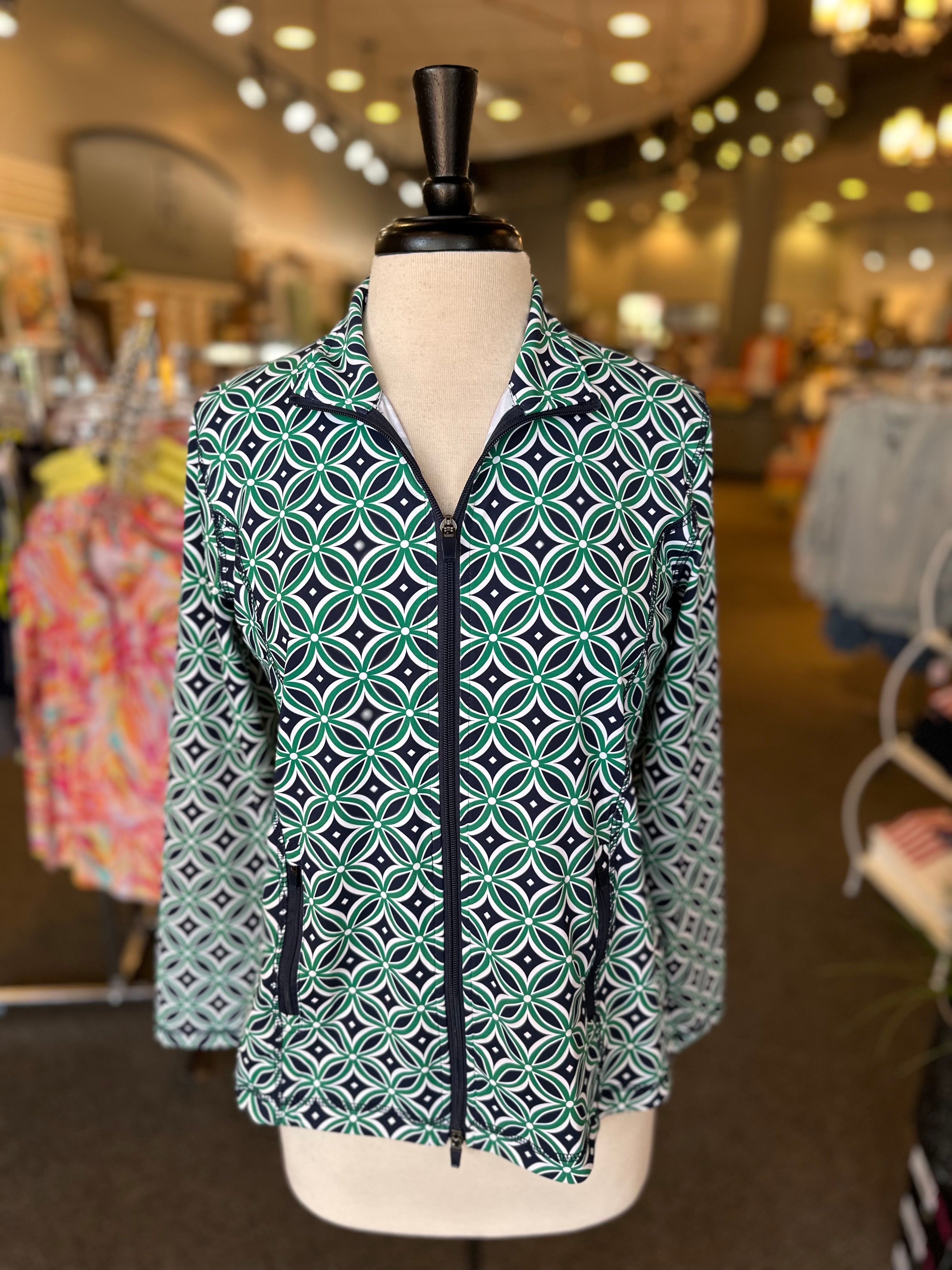 Lulu B UPF 50+ Zip Up Jacket - Kaleidescope