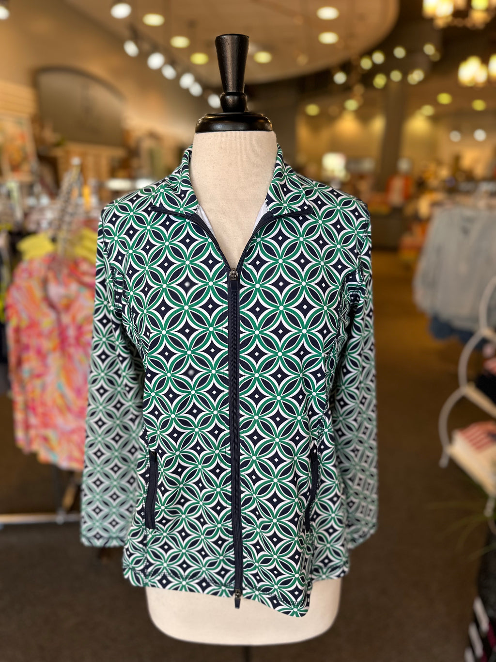 Lulu B UPF 50+ Zip Up Jacket - Kaleidescope