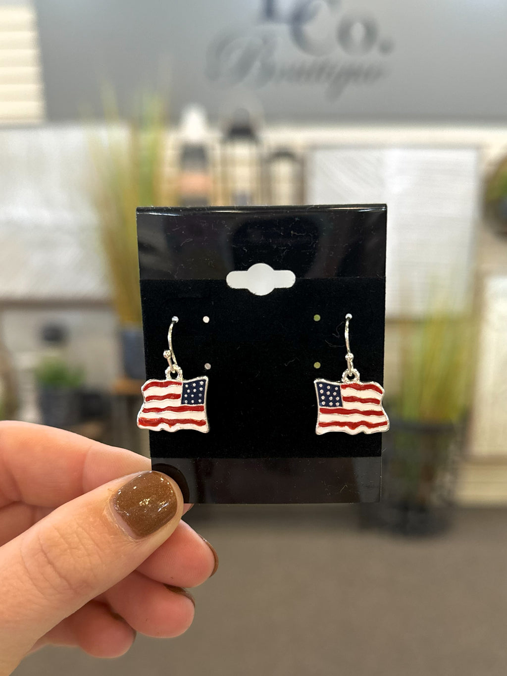 Patriotic USA Flag Earrings