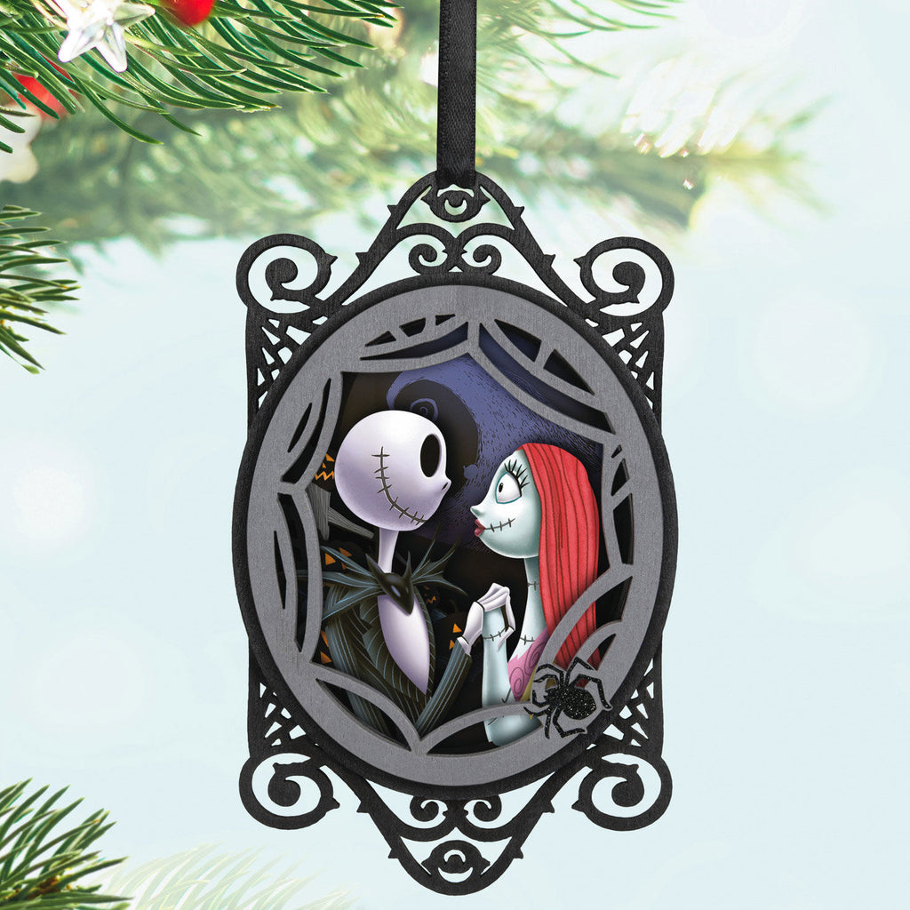 Disney Tim Burton's The Nightmare Before Christmas Jack and Sally Papercraft 2024 Hallmark Keepsake Ornament