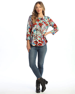 Jess & Jane Cotton Modal Round Neck Top - MADE IN THE USA