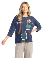 Jess & Jane Mineral Wash Cotton Tunic Top with Thermal Pocket - MADE IN THE USA