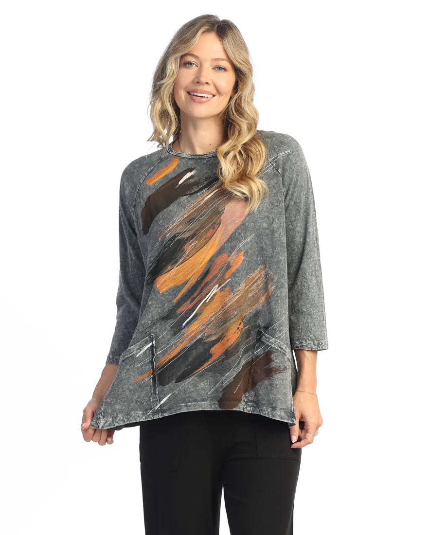 Jess & Jane Mineral Wash Cotton Tunic Top - MADE IN THE USA
