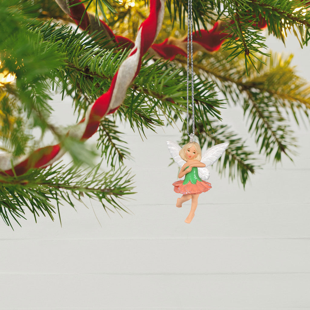 Mini Cute Carnation Fairy Ornament, 1.12" 2024 Hallmark Keepsake Ornament