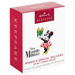 Mini Disney Minnie Mouse Minnie's Special Delivery Ornament, 1.31" 2024 Hallmark Keepsake Ornament