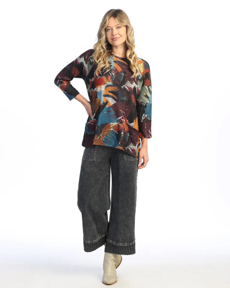 Jess & Jane Ballad French Brushed Tunic with Patch Pockets - MADE IN THE USA