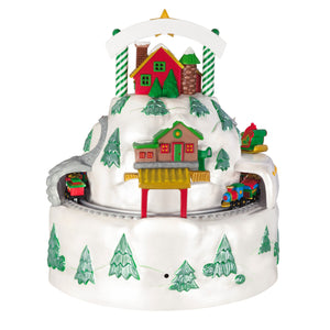 North Pole Village Tabletop Decoration 2024 Hallmark Keepsake Ornament with Light, Sound and Motion