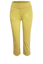 Ethyl Pull-On Capri - Mustard