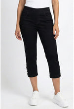 Ethyl Pull-On Capri with White Grommet Detail
