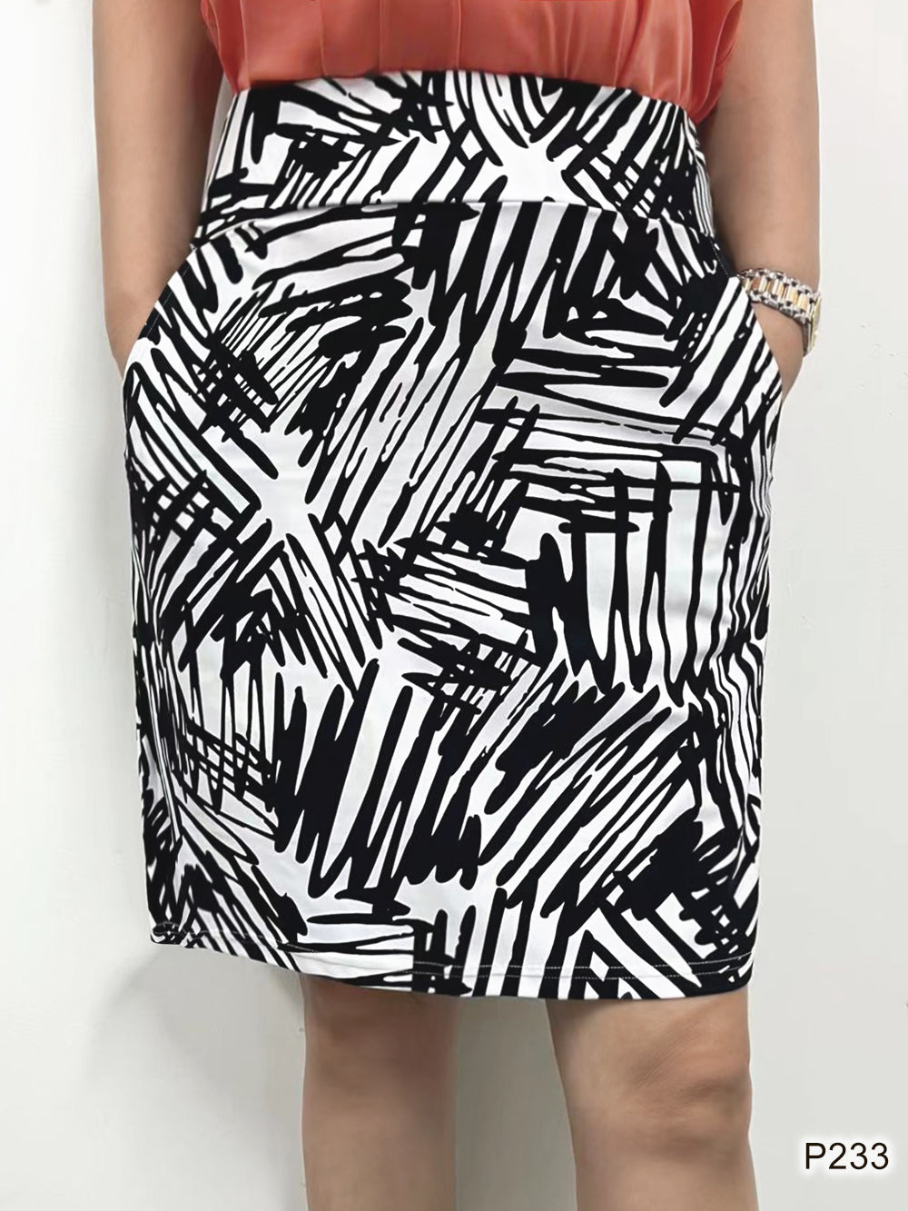 UPF 50+ Pull-On Scribble Print Skort by Periwinkle