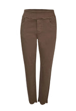 Ethyl Pull-on Ankle Pant with Step Up Hem - Chocolate