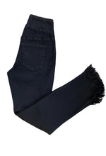 Ethyl Pull On Front Ankle with Angle Fray - Black