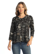 Jess & Jane Paw Pals V-Neck Top - MADE IN THE USA