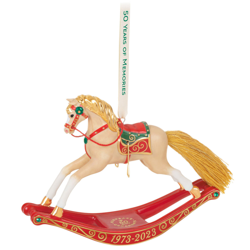 2023 50 Years of Memories Rocking Horse Special Edition Porcelain Hallmark Keepsake Ornament