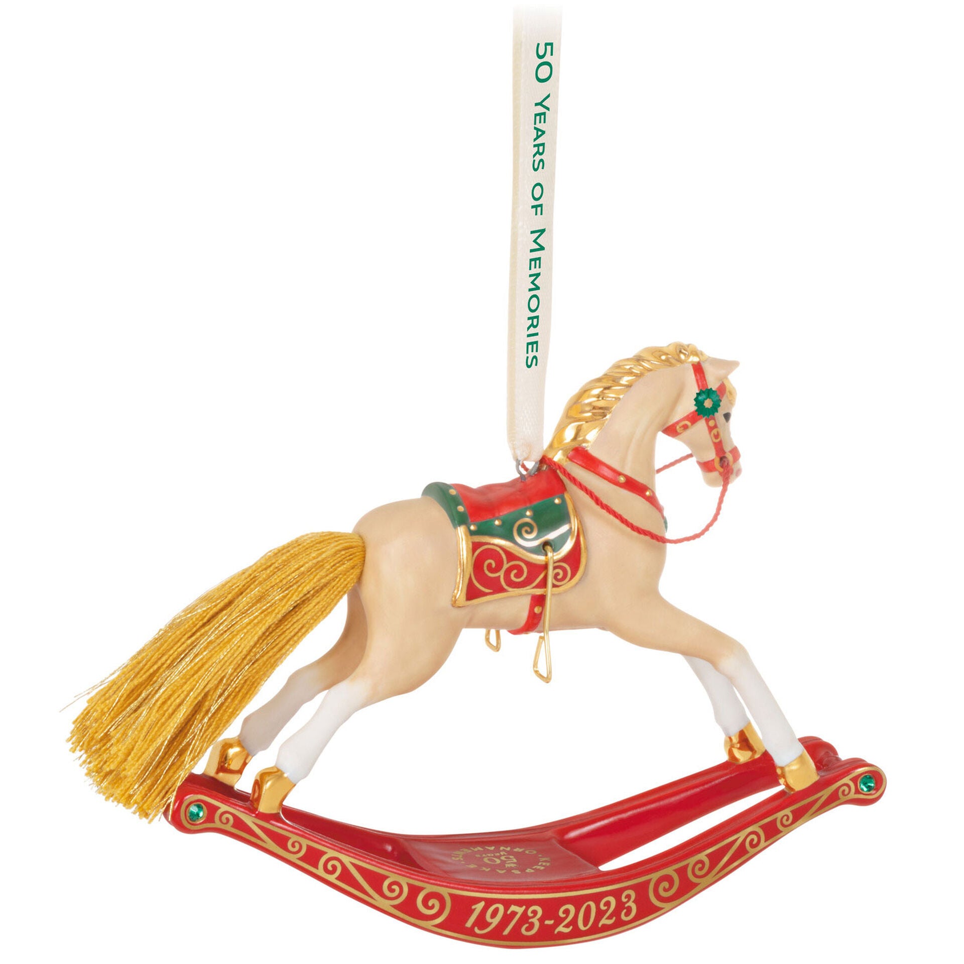 2023 50 Years of Memories Rocking Horse Special Edition Porcelain Hallmark Keepsake Ornament