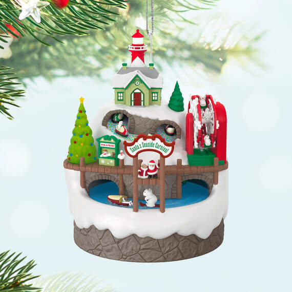 Santa's Seaside Carnival Musical Ornament With Light and Motion 2024 Hallmark Keepsake Ornament