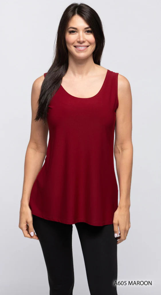Flowy Maroon Tank by Creation