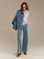 Charlie B Embroidered Floral Raglan Sweater - Heather Almond