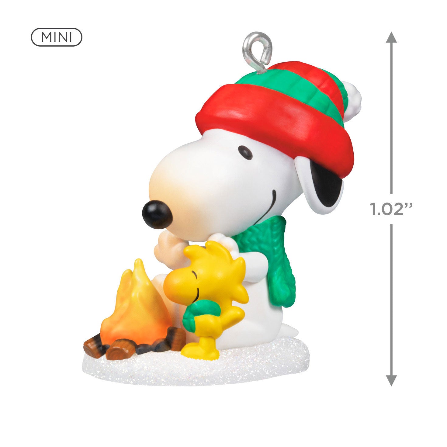 Mini Peanuts® Winter Fun With Snoopy Ornament, 1.02" 2024 Hallmark Keepsake Ornament