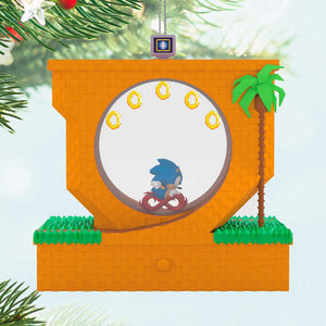 Sonic the Hedgehog™ Sonic Collecting Rings Ornament With Light, Sound and Motion 2024 Hallmark Keepsake Ornament