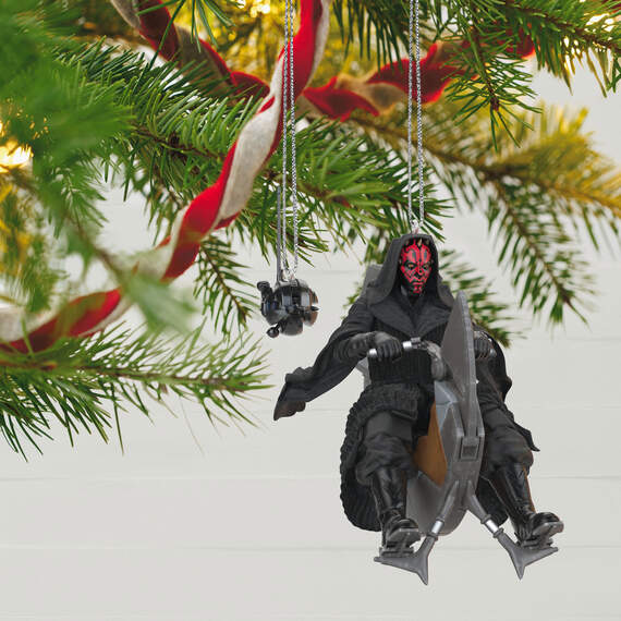 Star Wars: The Phantom Menace™ 25th Anniversary Darth Maul™ and Sith Probe Droid™ Ornaments, Set of 2 2024 Hallmark Keepsake Ornament