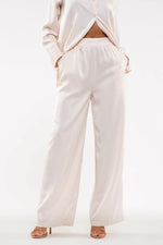 Blu Pepper Satin Wide Leg Pant