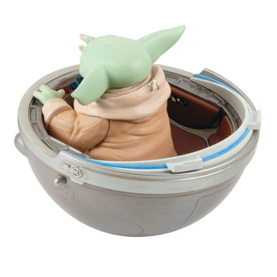 Star Wars: The Mandalorian™ Grogu™ in Hovering Pram Ornament With Light, Sound and Motion 2024 Hallmark Keepsake Ornament