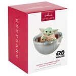 Star Wars: The Mandalorian™ Grogu™ in Hovering Pram Ornament With Light, Sound and Motion 2024 Hallmark Keepsake Ornament