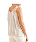 Tribal Fashions Linen Blend Striped Button Down Cami