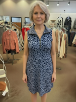 Lulu B UPF 50+ SPX Collared Swing Dress - Giraffe Spots