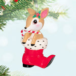 Vintage Reindeer Porcelain 2024 Hallmark Keepsake Ornament