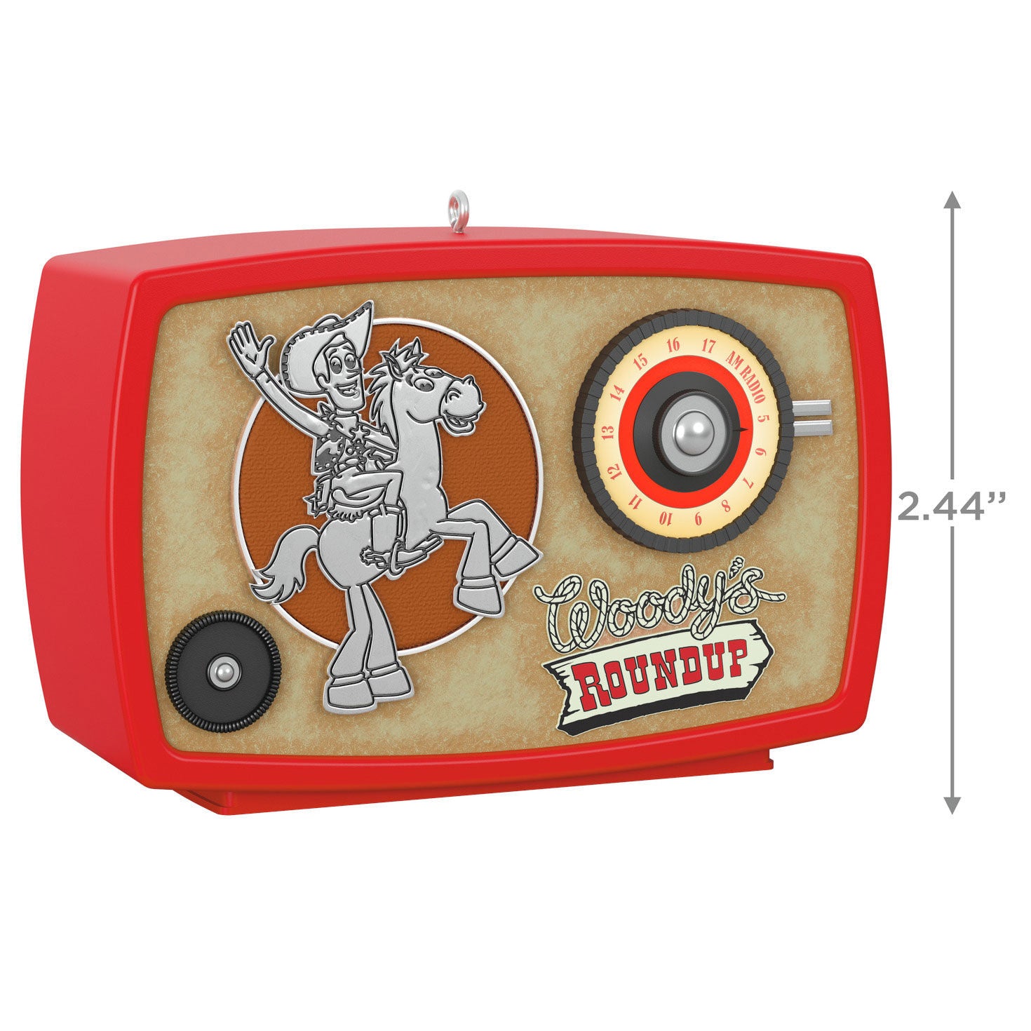 Disney/Pixar Toy Story 2 Woody's Roundup Radio Ornament 2024 Hallmark Keepsake Ornament With Light and Sound