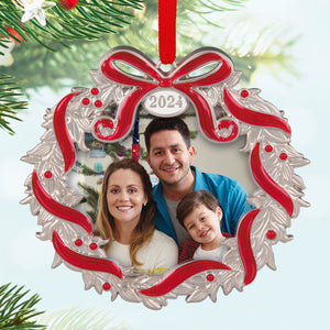 Our Family Christmas 2024 Metal Hallmark Keepsake Ornament, Personalized Ornament, Custom Photo