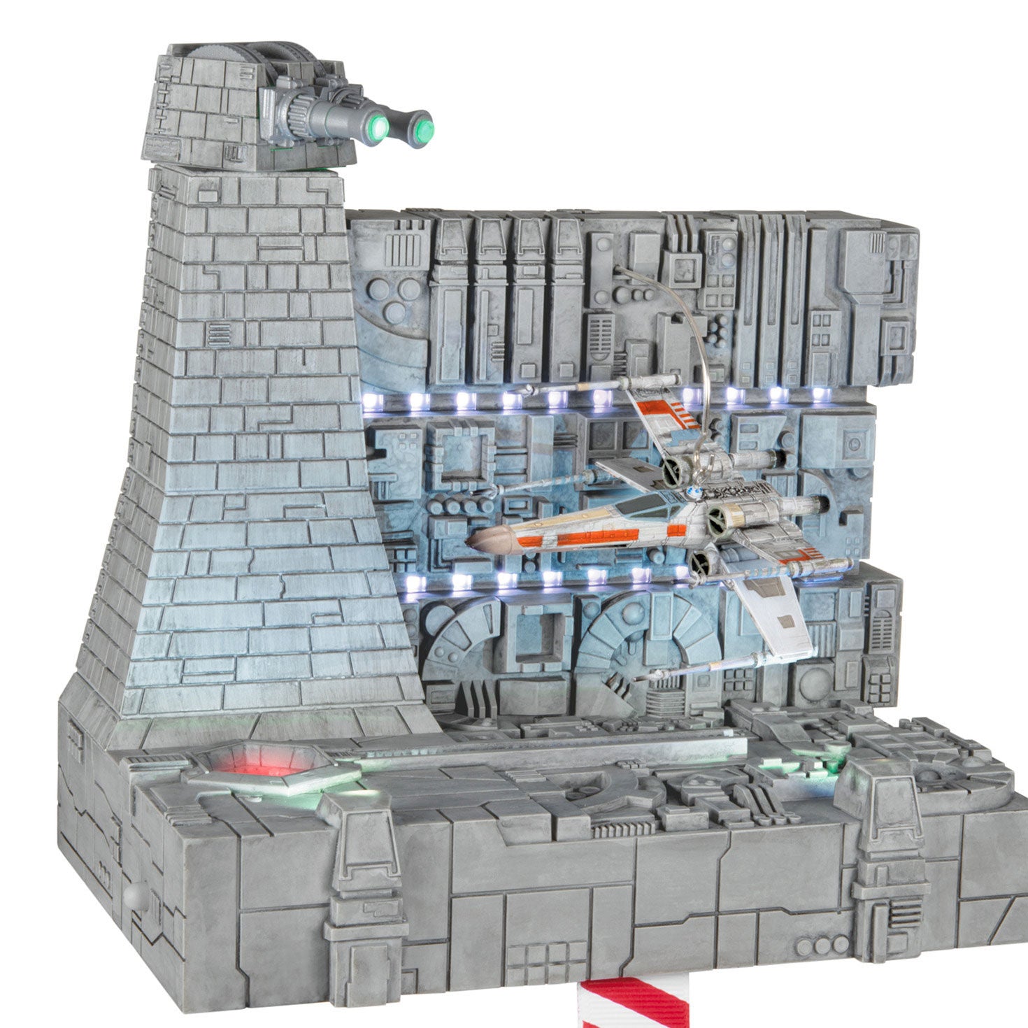 Star Wars: A New Hope™ Luke Skywalker's X-Wing Starfighter™ Ornament and Stocking Hanger Set With Light and Sound 2024 Hallmark Keepsake Ornament