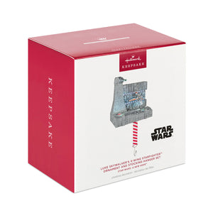 Star Wars: A New Hope™ Luke Skywalker's X-Wing Starfighter™ Ornament and Stocking Hanger Set With Light and Sound 2024 Hallmark Keepsake Ornament