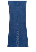 Ethyl Fly Front Ankle Jean with Stitched Pleating and Embroidery Detail