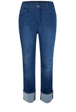 Ethyl Zip Front Ankle Jean with Cuffed Bottom