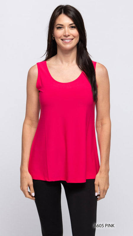 Pink Solid Tank by Creation