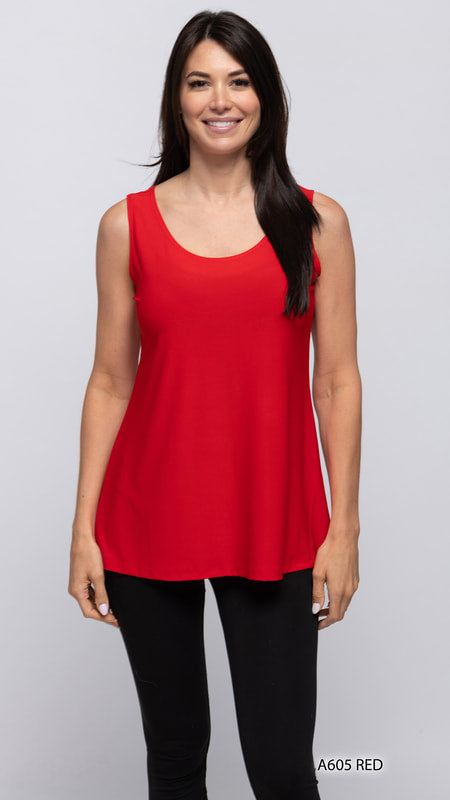 Bright Red Solid Tank by Creation