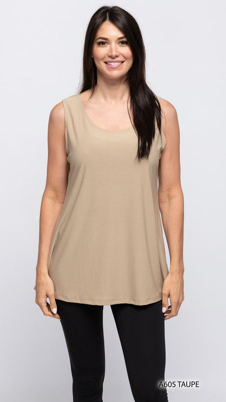 Taupe Solid Tank by Creation