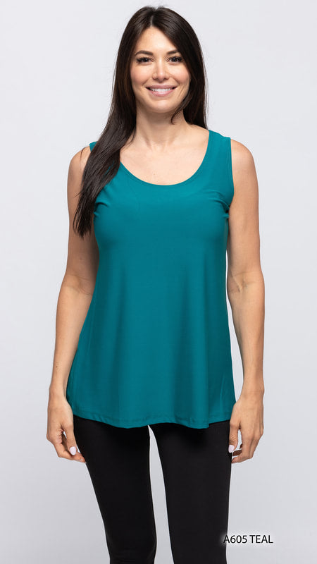 Teal Solid Tank by Creation
